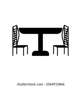 table and chair icon vector