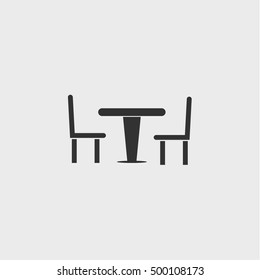 Table chair icon, vector design