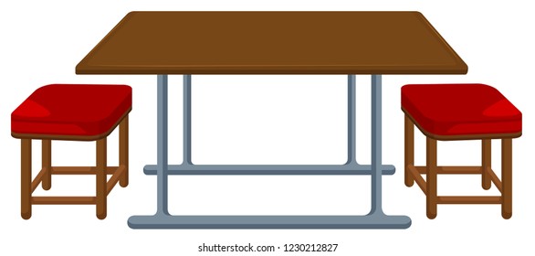 Table Chair Illustration Stock Vector (Royalty Free) 1230212827 ...