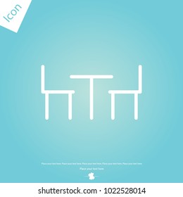 table chair line icon