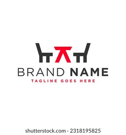 diseño del logotipo de la mesa y la silla