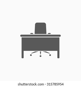 table and chair, office icon