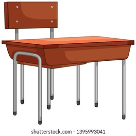 Ein Tisch und Stuhl-Set-Illustration