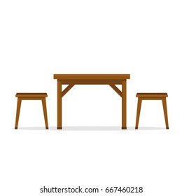 Table And Chair, Side View