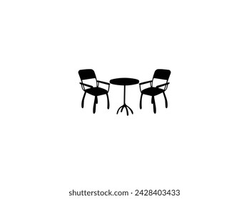 Table chair vector design and illustration.