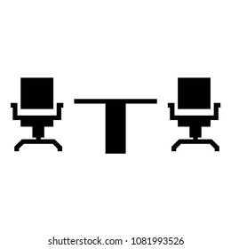 table chair vector icon