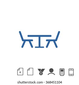 table chair vector icon