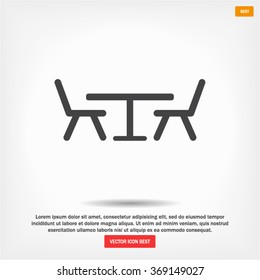 table chair vector icon