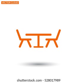 table chair vector icon
