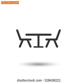 Table Chair Vector Icon