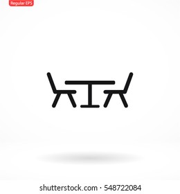 Table Chair Vector Icon