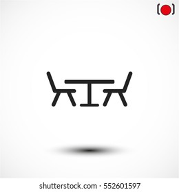 Table Chair Vector Icon