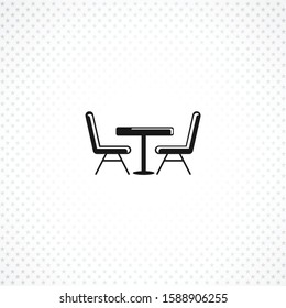 table chair vector icon on white background. table chair vector icon on white background. table chair vector icon on white background. 