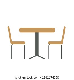 table and chair vector illustration 