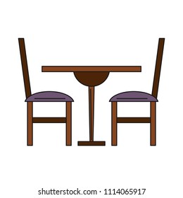 Table Chairs Stock Vector (Royalty Free) 1114065917 | Shutterstock