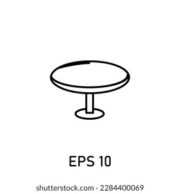 table chairs dining couple icon editable stroke eps 10