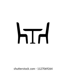 table and chairs glyph icon. Element of furniture icon for mobile concept and web apps. This table and chairs glyph icon can be used for web and mobile. Premium icon on white background