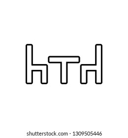 table and chairs glyph icon. Element of Furniture for mobile concept and web apps icon. Thin line icon for website design and development, app development