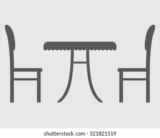 Table with chairs icon