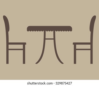 Table with chairs icon