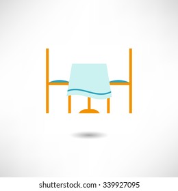 table and chairs icon