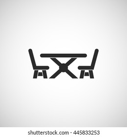 table and chairs icon