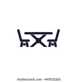 table and chairs icon