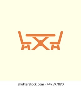 table and chairs icon