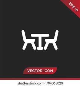 Table and chairs icon
