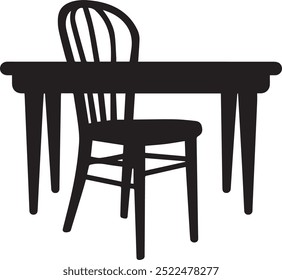 A table and chairs icon isolated vector
