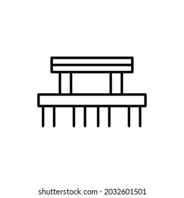 table chairs icon logo symbol illustration