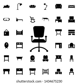 Table and chairs icon. Universal set of furniture for website design and development, app development