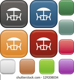 Table, chairs, icon, vector