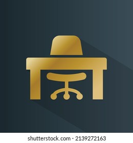 Table and chairs icon. Vector concept illustration for design