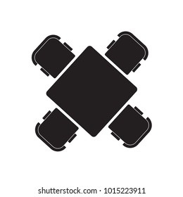 table and chairs icon- vector illustration