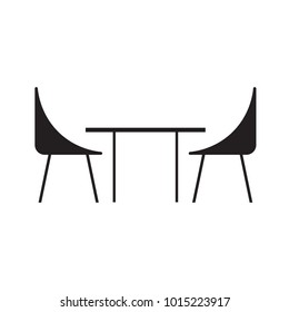 table and chairs icon- vector illustration