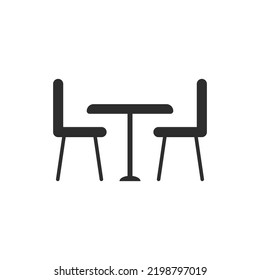 Icono de mesa y sillas. ilustración vectorial
