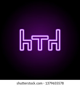 table and chairs neon icon. Elements of Furniture set. Simple icon for websites, web design, mobile app, info graphics