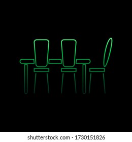 table and chairs nolan icon. Simple thin line, outline vector of Furniture icons for ui and ux, website or mobile application