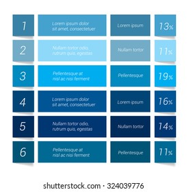 Table, Chart, Schedule. Infographics Elements.