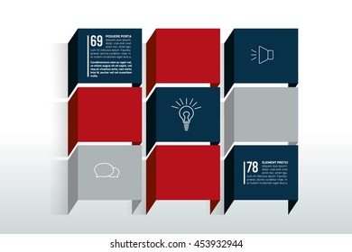 Table, chart, schedule, text banner, template. Infographics elements.