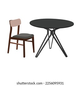 Mesa Clásica De Mediados Del Siglo Moderno. Comedor De Madera Rectangular Con Vidrio Superior, Asiento.Vidrio Santa HATIL.Comedor De Roble Sólido FirmeMesa De Madera Sólida.