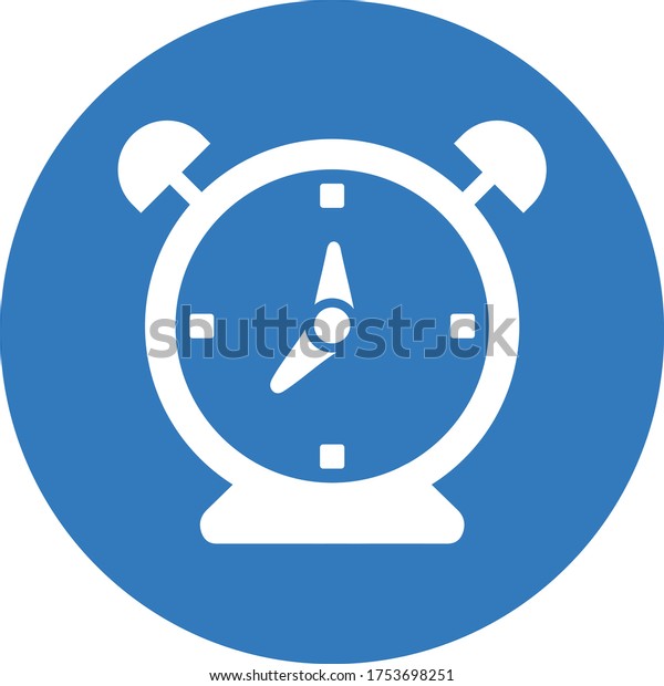 Table Clock Alarm Time Management Blue Stock Vector (Royalty Free ...