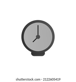 Table clock. Black and white icon vector design.