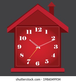Table clock design with vector template 