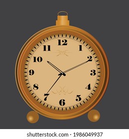Table clock design with vector template 