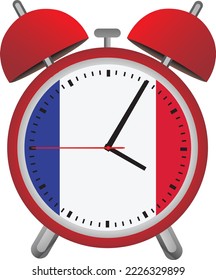 Reloj de tabla con bandera de Francia
