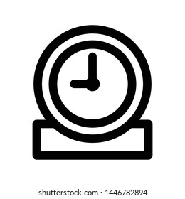 table clock vector icon isolated on white background