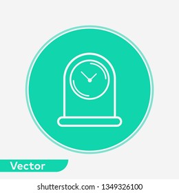 Table clock vector icon sign symbol