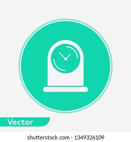 Table clock vector icon sign symbol